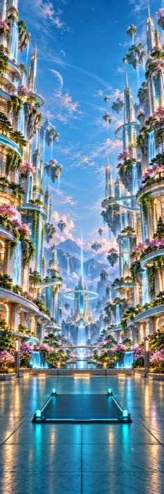 Sky Gardens city backdrop
